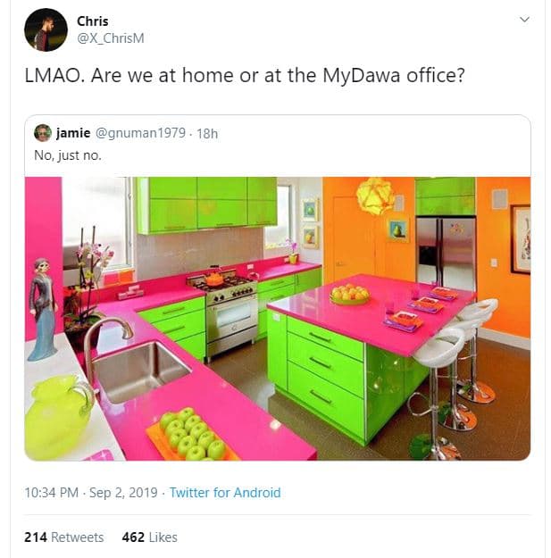 Chris x_chrism lmao. are we at home or at the mydawa office? jamie gnuman1979 18