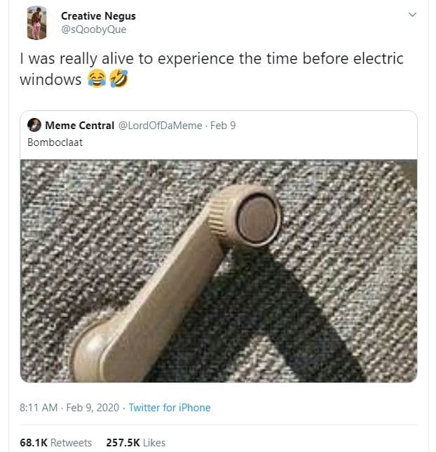 Creative negus sqoobyque was really alive to experience the time before electric