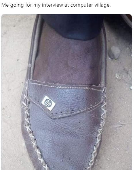 Me going for my interview at computer village.