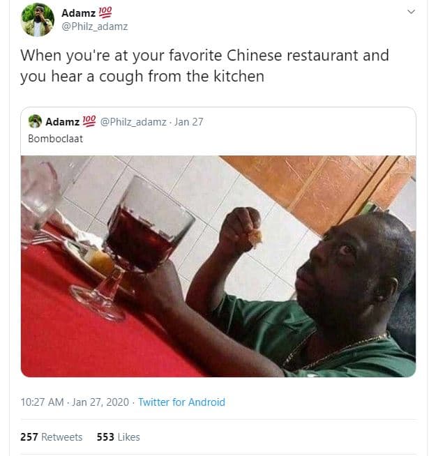 Adamz 19 philz_adamz when you're at your favorite chinese restaurant and you hea