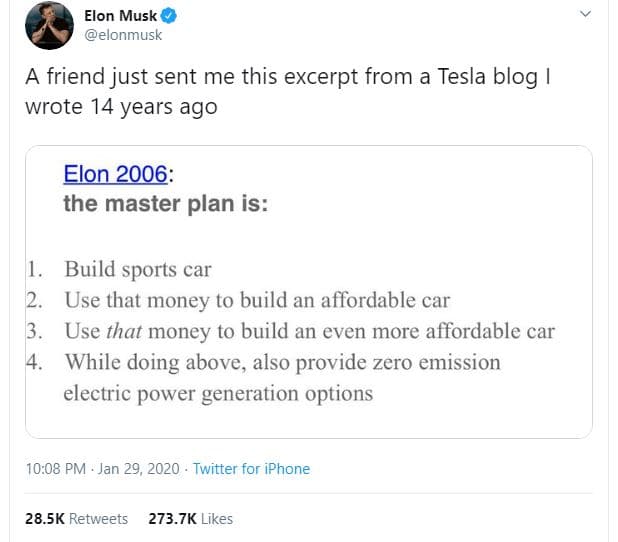 Elon musk elonmusk friend just sent me this excerpt from a tesla blog wrote 14 y