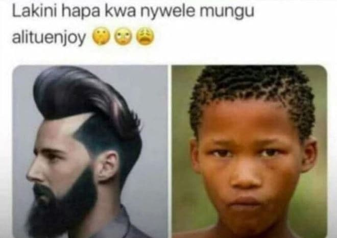 Lakini hapa kwa nywele mungu alituenjoy