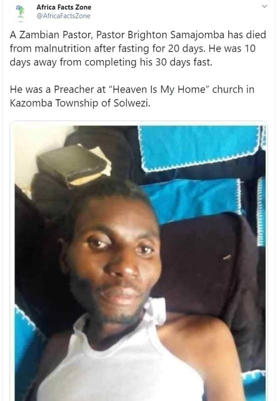 Africa facts zone africafactszone a zambian pastor, pastor brighton samajomba ha