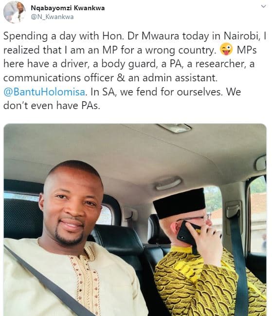 Nqabayomzi kwankwa n kwvankwa spending a day with hon. dr mwaura today in nairob