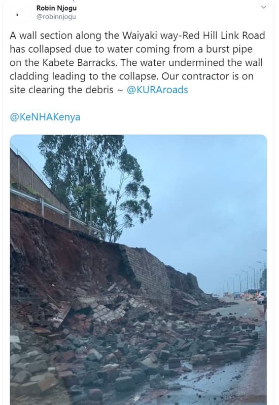 Robin njogu robinnjogu a wall section along the waiyaki wayred hill link road ha