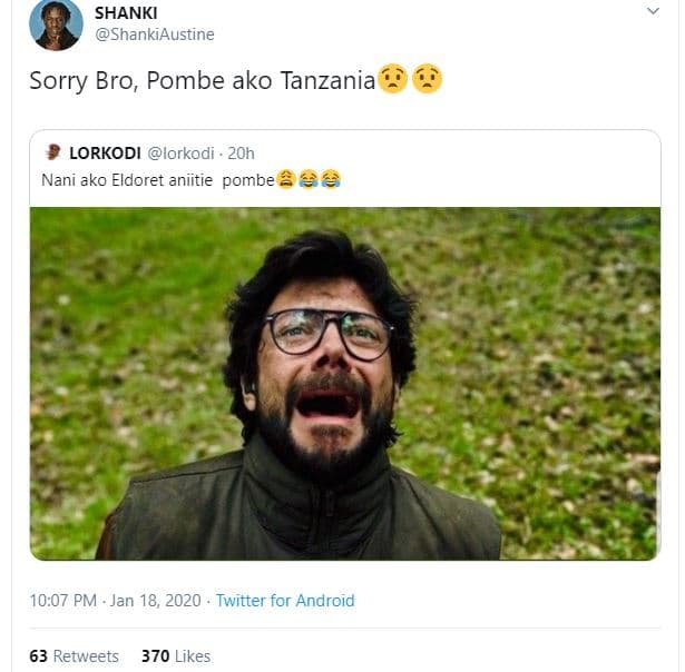 Shanki shankiaustine sorry bro pombe ako tanzania lorkodi lorkodi . 20h nani ako