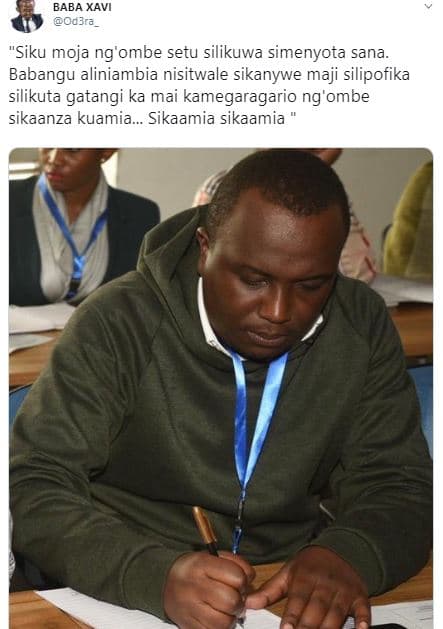 Baba xavi oobra siku moja ng'ombe setu silikuwa simenyota sana babangu aliniambi