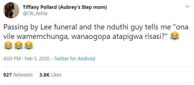 Tiffany pollard aubrey's step mom ok_ashie passing by lee funeral and the nduthi