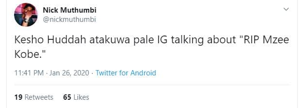 Nick muthumbi nickmuthumbi kesho huddah atakuwa pale ig talking about rip mzee k