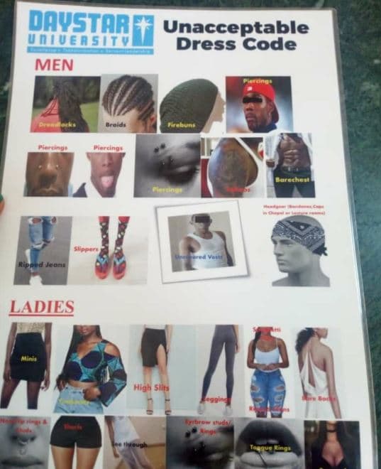Davstar unacceptable 0niuer dress code men aaci fraun c ladies