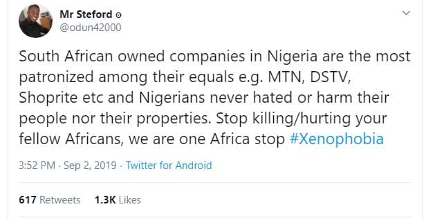 Mr steford odun4zooo south african owned companies in nigeria are the most patro