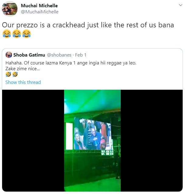 Muchai michelle muchaimichelle our prezzo is a crackhead just like the rest of u