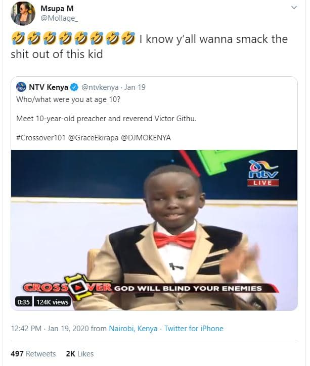 Msupa m mollage_ know y'all wanna smack the shit out of this kid ntv kenya ntvke
