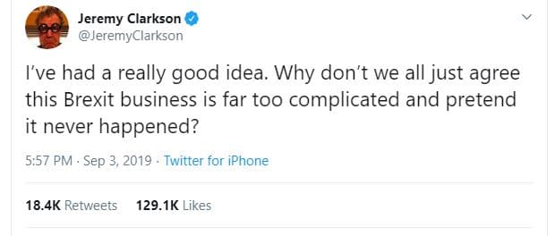 Jeremy clarkson eremyclarkson ive had a really good idea. why don't we all just