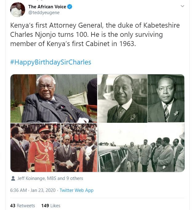 The african voice teddyeugene kenya's first attorney general the duke of kabetes