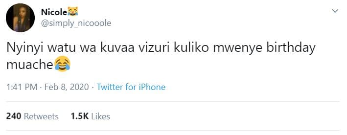 Nicole simply_nicooole nyinyi watu wa kuvaa vizuri kuliko mwenye birthday muache