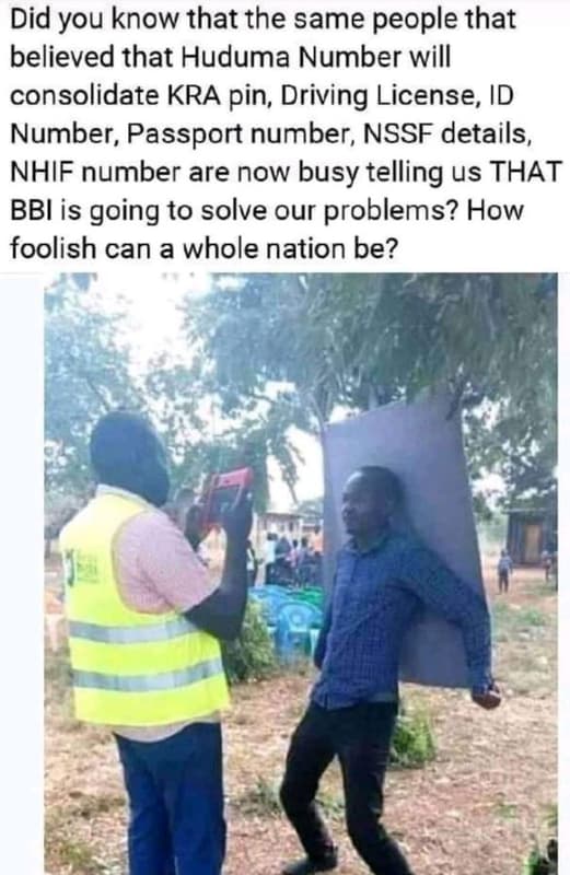Did you know that the same people that believed that huduma number will consolid