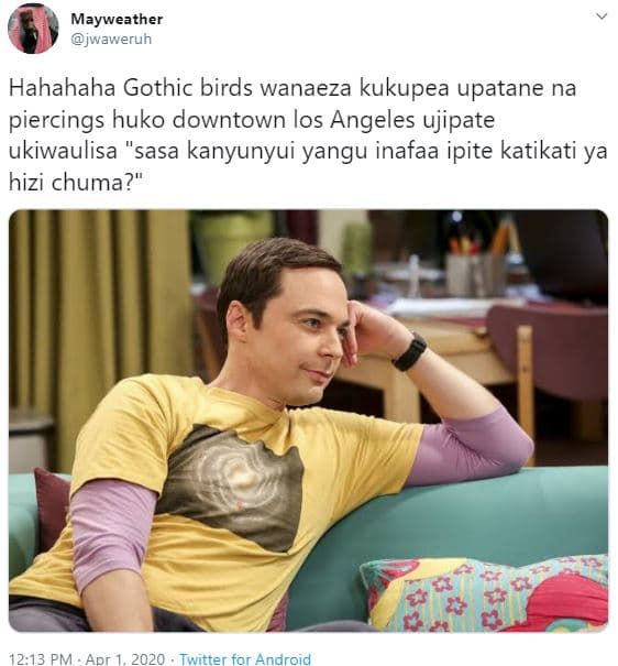 Mayweather jwaweruh hahahaha gothic birds wanaeza kukupea upatane na piercings h