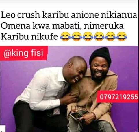 Leo crush karibu anione nikianua omena kwa mabati, nimeruka karibu nikufe king f