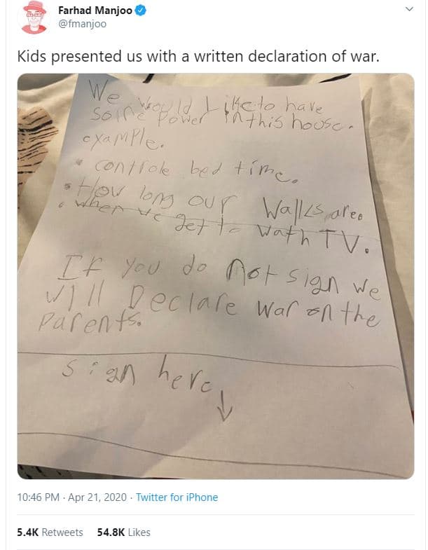 Farhad manjoo fmanjoo kids presented us with a written declaration of war. we s6