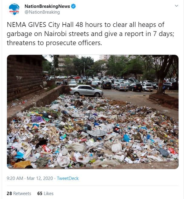 Nationbreakingnews nationbreaking nema gives city hall 48 hours to clear all hea