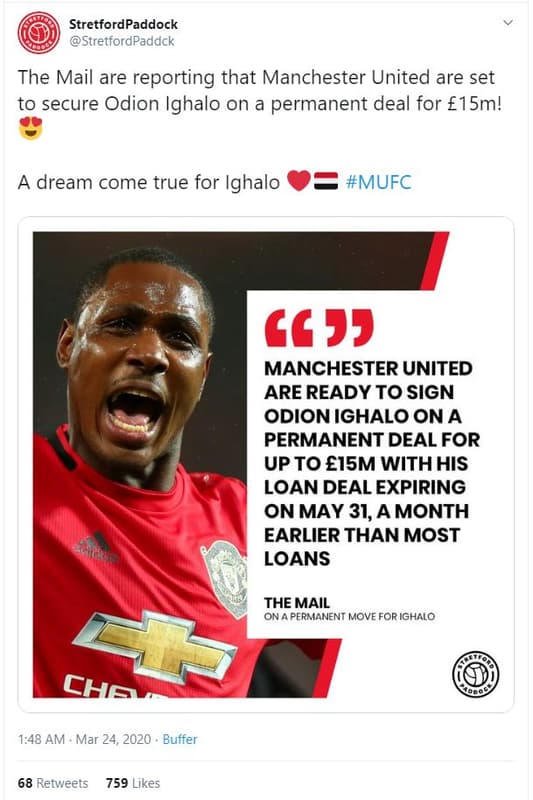 Stretfordpaddock stretfordpaddck the mail are reporting that manchester united a