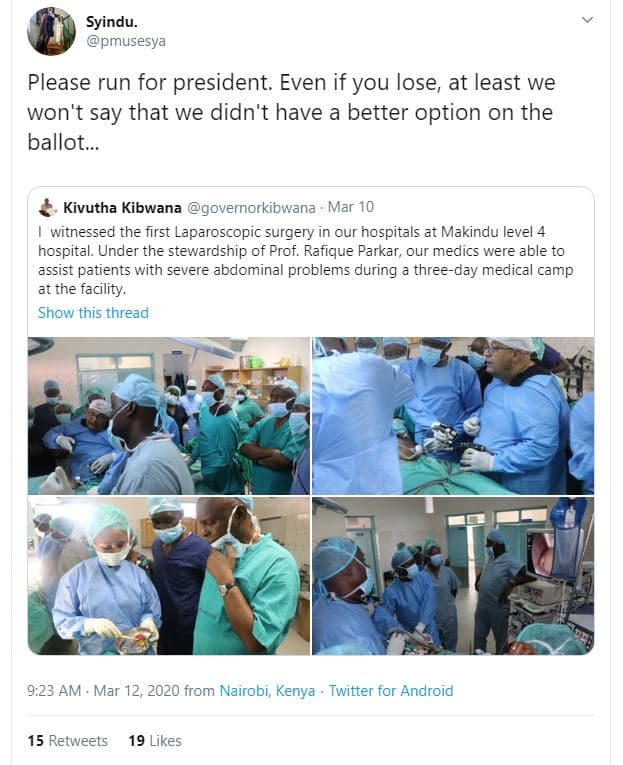 Syindu. pmusesya please run for president. even if you lose at least we won't sa