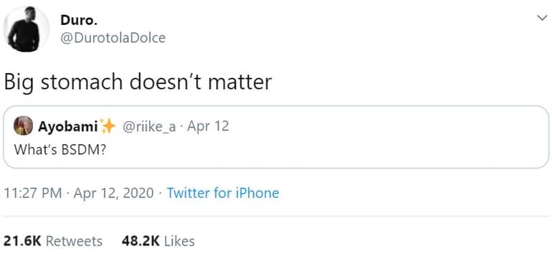 Duro. durotoladolce big stomach doesn't matter ayobami riike_a apr 12 what's bsd