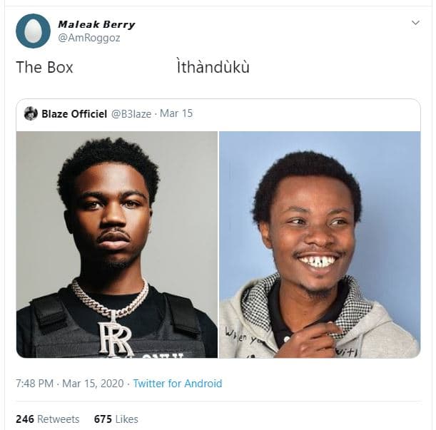 Maleak berry amroggoz the box ithàndàkà blaze officiel bblaze mar 15 7,48 pm mar