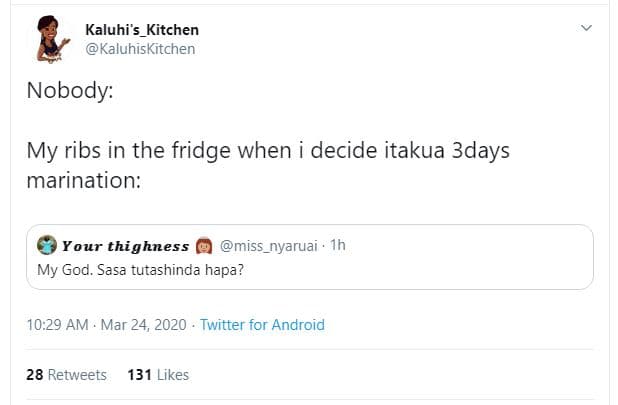 Kaluhi's_kitchen kaluhiskitchen nobody my ribs in the fridge when decide itakua