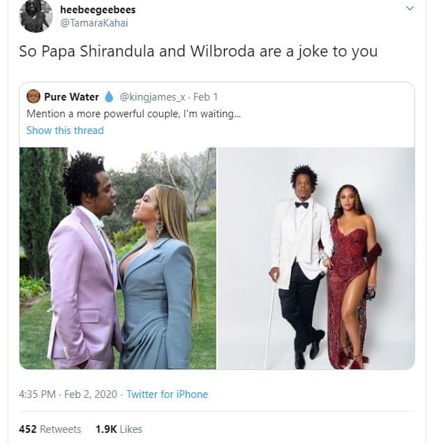 Heebeegeebees tamarakahai so papa shirandula and wilbroda are a joke to you pure