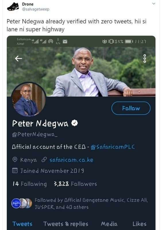 Drone salvagetweep peter ndegwa already verified with zero tweets hii si lane ni