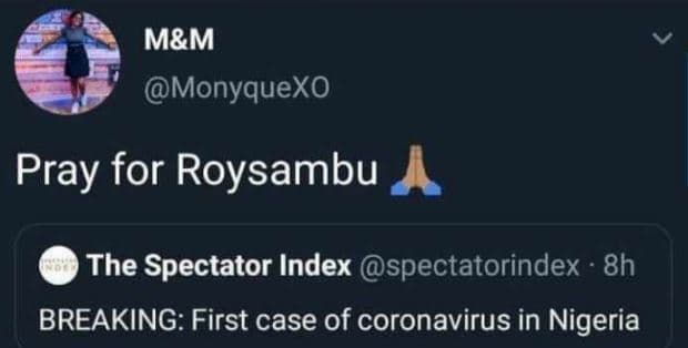 Mm monyquexo pray for roysambu the spectator index spectatorindex 8h breaking fi