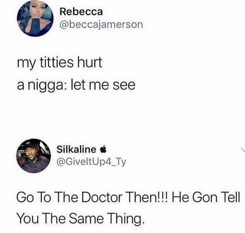 Rebecca beccajamerson my titties hurt a nigga let me see silkaline giveltup4_ty