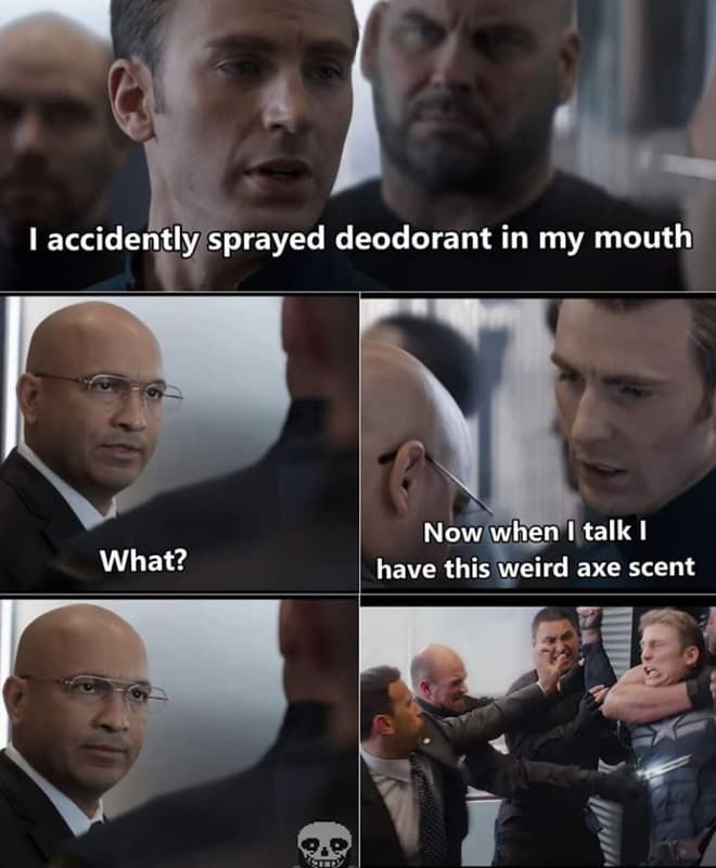 1 accidently sprayed deodorant in my mouth now when talk what? have this weird a