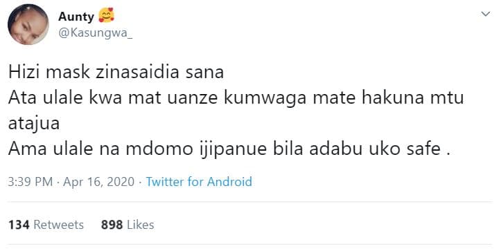 Aunty kasungwa _ hizi mask zinasaidia sana ata ulale kwa mat uanze kumwaga mate