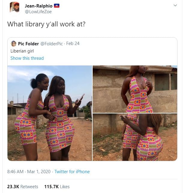 Jeanralphio lowlifezoe what library y'all work at? pic folder folderpic . feb 24