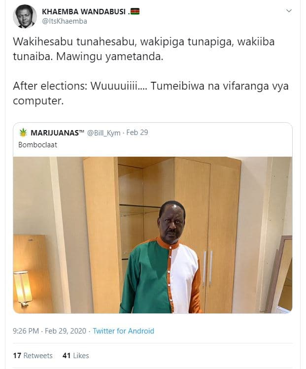 Khaemba wandabusi itskhaemba wakihesabu tunahesabu wakipiga tunapiga wakiiba tun