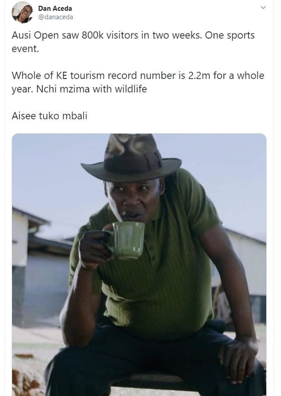 Dan aceda danaceda ausi open saw 8ook visitors in two weeks. one sports event wh