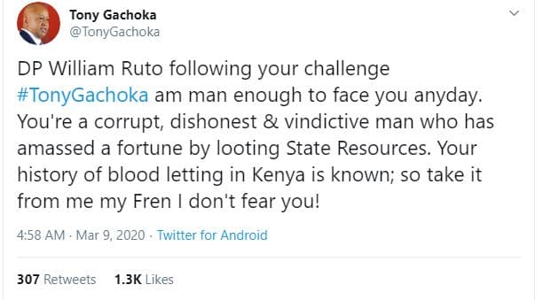 Tony gachoka tonygachoka dp william ruto following your challenge tonygachoka am