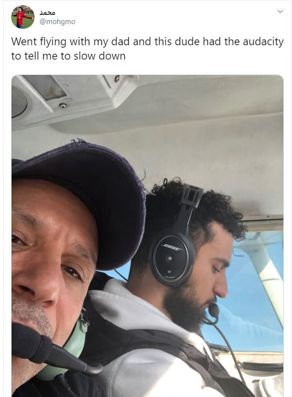 Mohgmo went flying with my dad and this dude had the audacity to tell me to slow