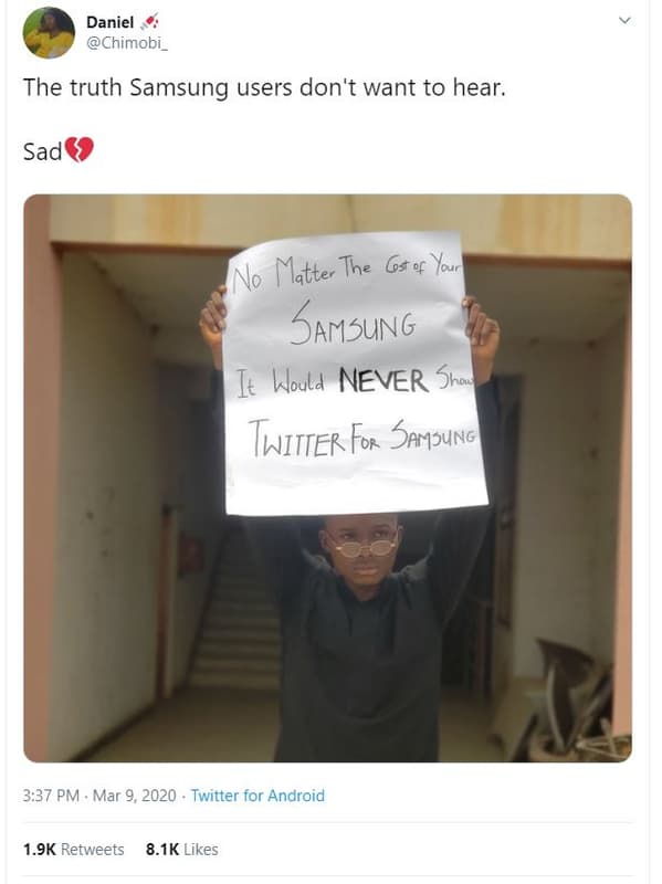 Daniel chimobi _ the truth samsung users don't want to hear. sad no matłer the g