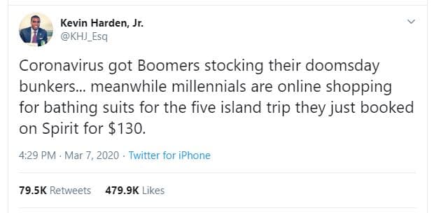 Kevin harden, jr. khj_esq coronavirus got boomers stocking their doomsday bunker