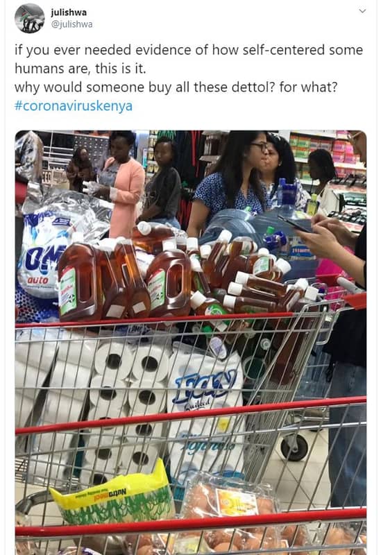 Julishwa julishwa if you ever needed evidence of how selfcentered some humans ar