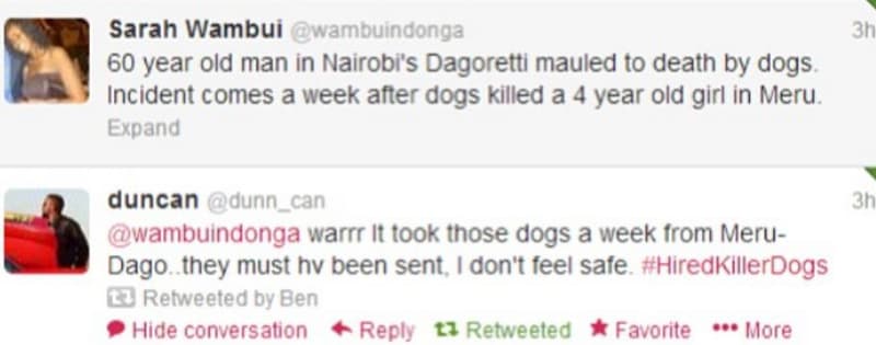 Sarah wambui wambuindonga 60 year old man in nairobi's dagoretti mauled to death