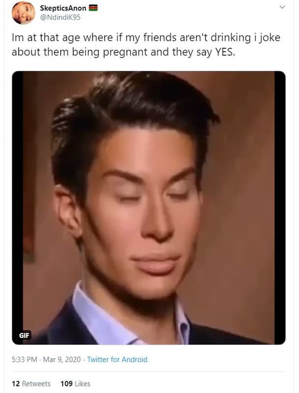 Skepticsanon ndindik95 im at that age where if my friends aren't drinking joke a