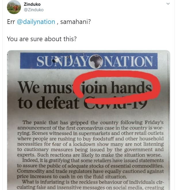 Zinduko zinduko err dailynation samahani? you are sure about this? suneayc natio