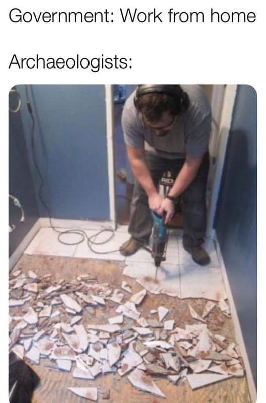Government work from home archaeologists