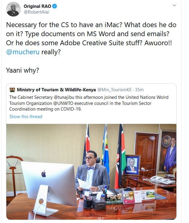 Original rao robertalai necessary for the cs to have an imac? what does he do on