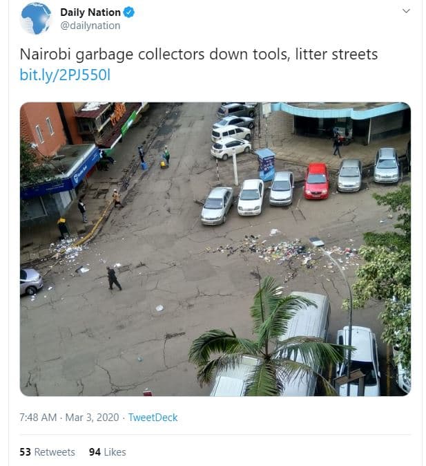 Daily nation dailynation nairobi garbage collectors down tools litter streets bi